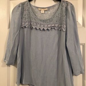Baby Blue lace blouse